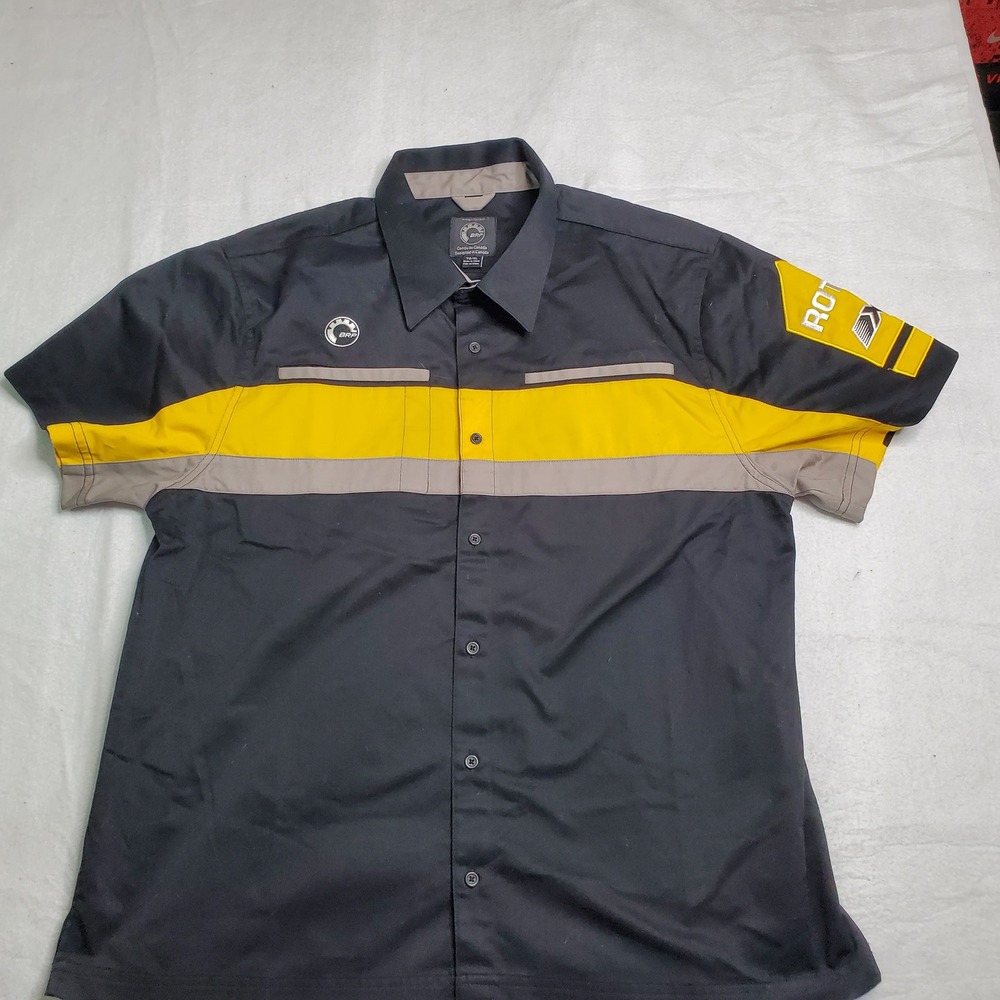BRP Unisex Rotax XPS Black Mechanic Work Short Short Sleeve Automotive Size XL